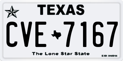 TX license plate CVE7167