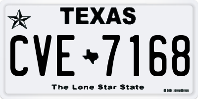TX license plate CVE7168
