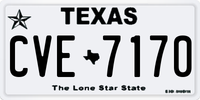 TX license plate CVE7170