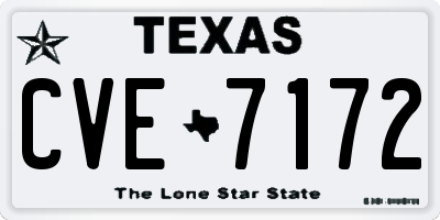 TX license plate CVE7172