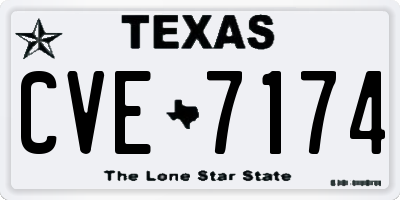 TX license plate CVE7174