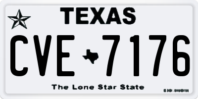 TX license plate CVE7176