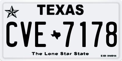 TX license plate CVE7178