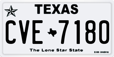 TX license plate CVE7180
