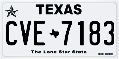 TX license plate CVE7183