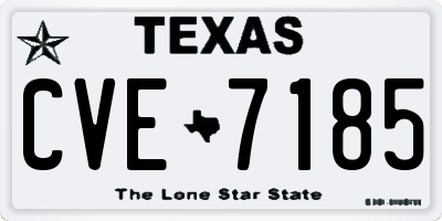 TX license plate CVE7185