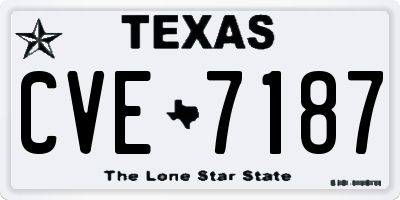 TX license plate CVE7187