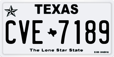 TX license plate CVE7189