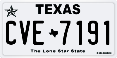 TX license plate CVE7191
