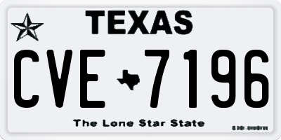 TX license plate CVE7196
