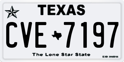 TX license plate CVE7197