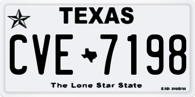 TX license plate CVE7198