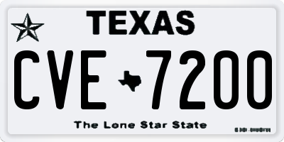 TX license plate CVE7200