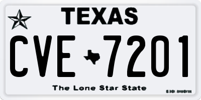 TX license plate CVE7201