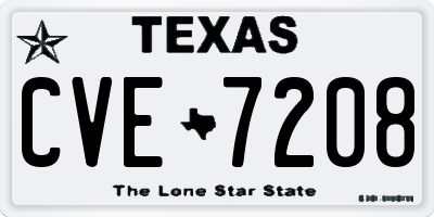 TX license plate CVE7208