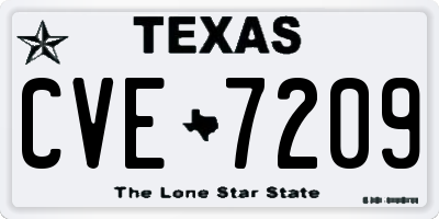TX license plate CVE7209