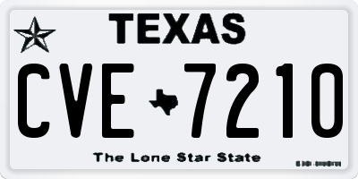 TX license plate CVE7210