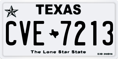 TX license plate CVE7213