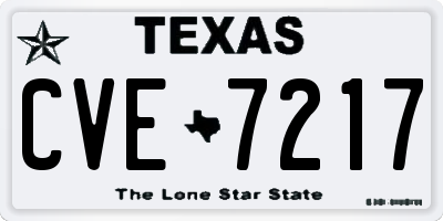 TX license plate CVE7217
