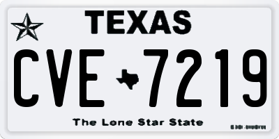 TX license plate CVE7219