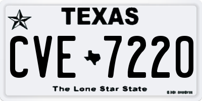 TX license plate CVE7220