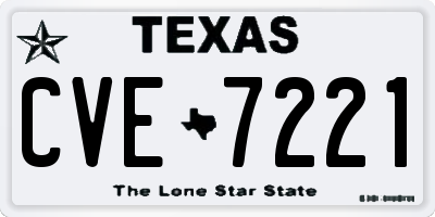 TX license plate CVE7221