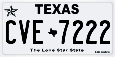 TX license plate CVE7222