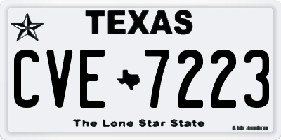 TX license plate CVE7223