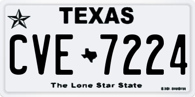 TX license plate CVE7224
