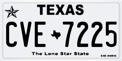 TX license plate CVE7225