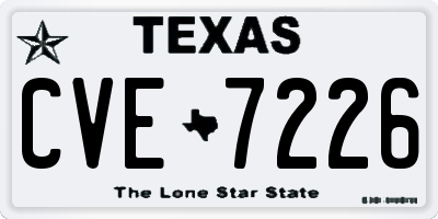 TX license plate CVE7226