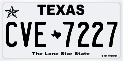 TX license plate CVE7227