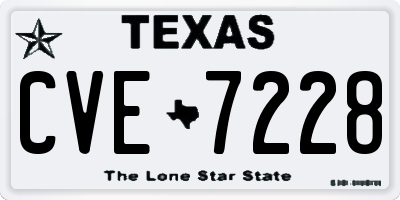 TX license plate CVE7228