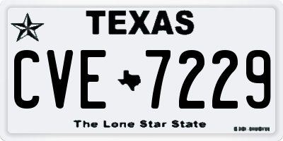 TX license plate CVE7229