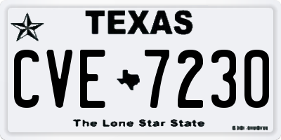 TX license plate CVE7230