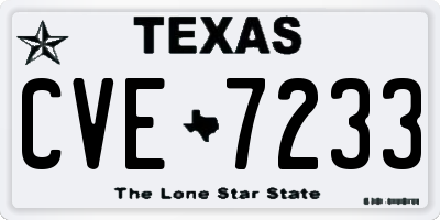 TX license plate CVE7233