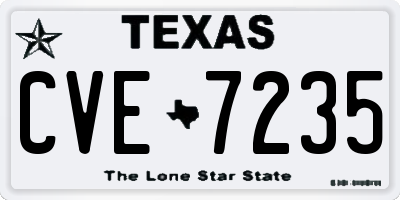 TX license plate CVE7235
