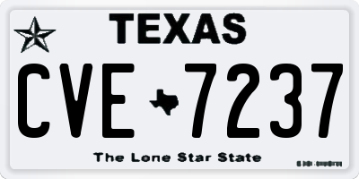 TX license plate CVE7237