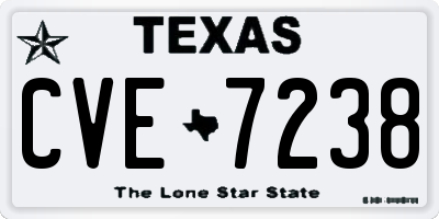 TX license plate CVE7238