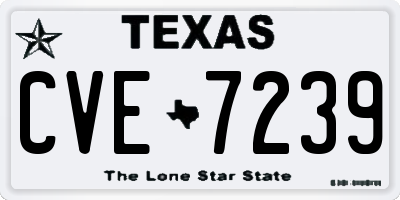 TX license plate CVE7239