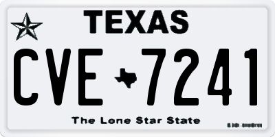 TX license plate CVE7241