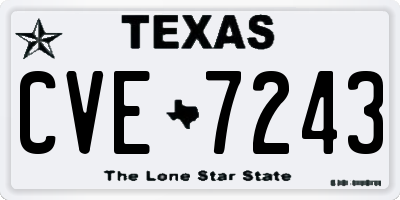 TX license plate CVE7243