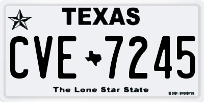 TX license plate CVE7245
