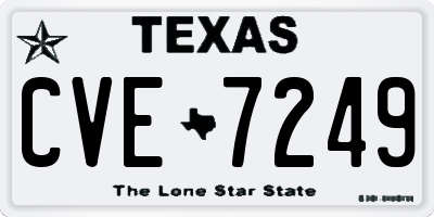 TX license plate CVE7249