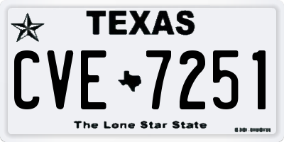 TX license plate CVE7251