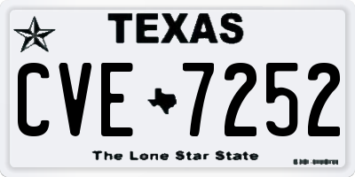 TX license plate CVE7252