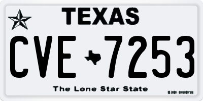 TX license plate CVE7253