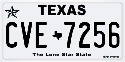 TX license plate CVE7256