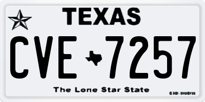 TX license plate CVE7257
