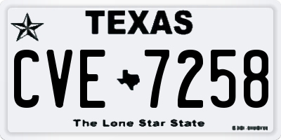 TX license plate CVE7258